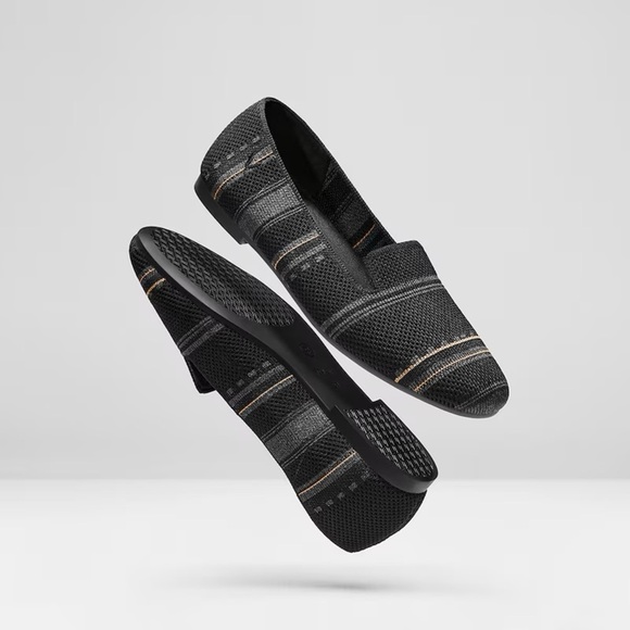 Vivaia Round Toe Striped Loafers Shoes Slip On Comfortable Washable Gray Size 8 - Picture 5 of 14